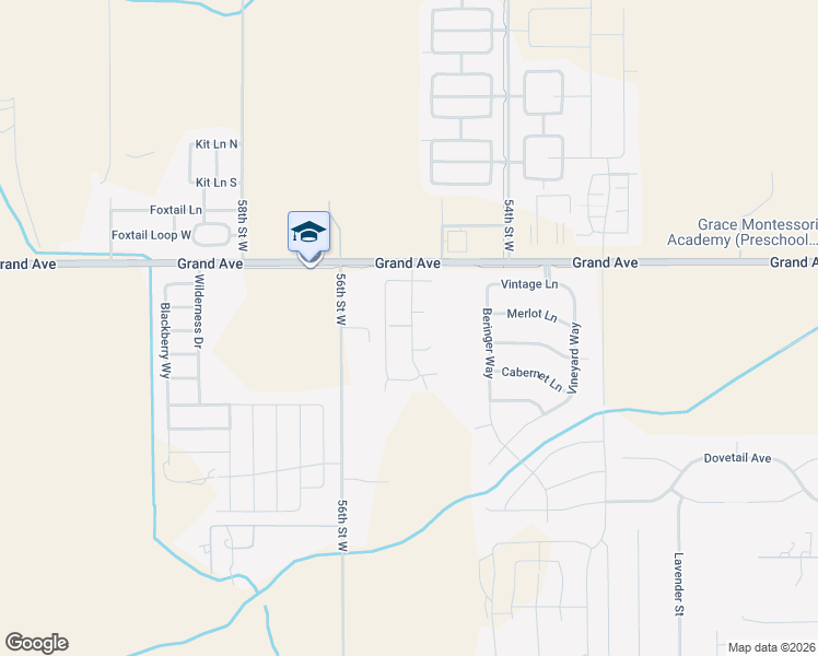 map of restaurants, bars, coffee shops, grocery stores, and more near 5506 Grand Avenue in Billings