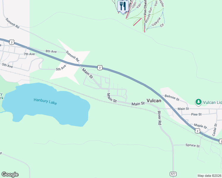 map of restaurants, bars, coffee shops, grocery stores, and more near 4994 Mission Street in Vulcan