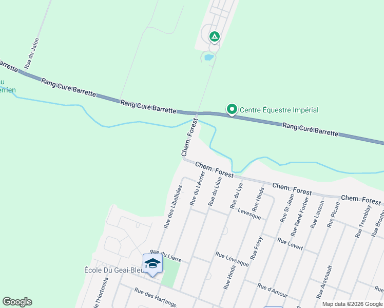 map of restaurants, bars, coffee shops, grocery stores, and more near 7141 Chemin Forest in Terrebonne