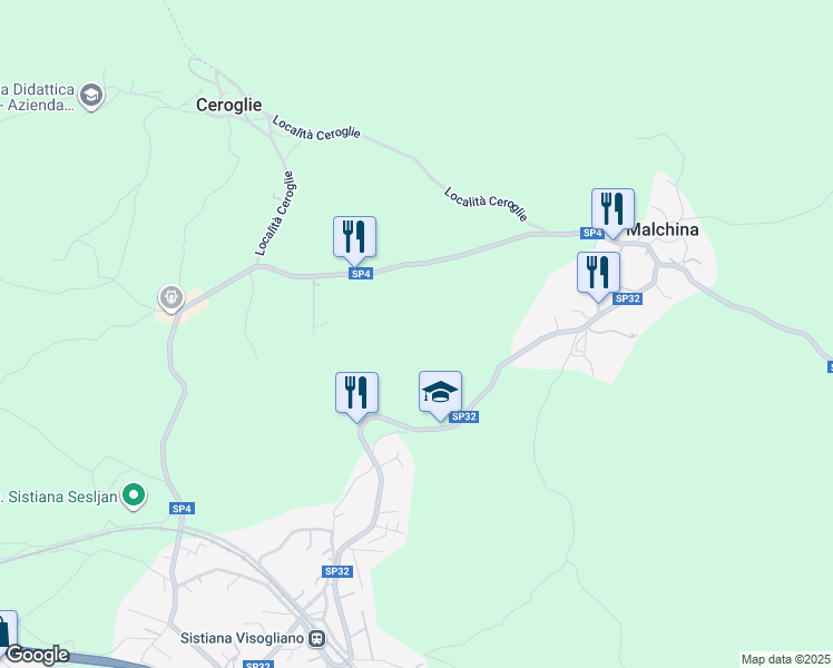 map of restaurants, bars, coffee shops, grocery stores, and more near in Province of Trieste
