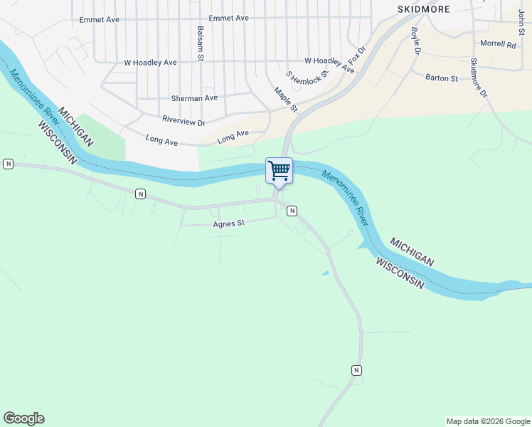 map of restaurants, bars, coffee shops, grocery stores, and more near 473 Agnes Street in Niagara