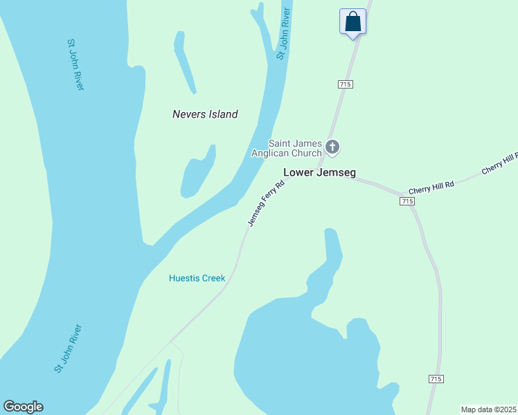 map of restaurants, bars, coffee shops, grocery stores, and more near Jemseg Ferry Road in Jemseg