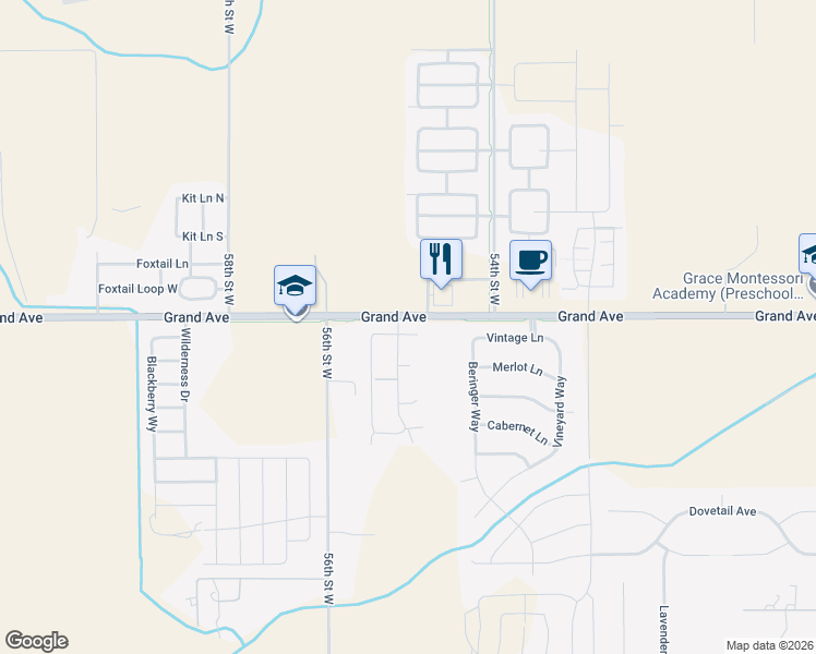 map of restaurants, bars, coffee shops, grocery stores, and more near Payton Drive in Billings