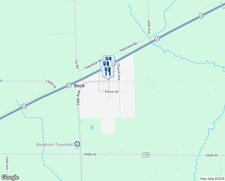 map of restaurants, bars, coffee shops, grocery stores, and more near in Bock