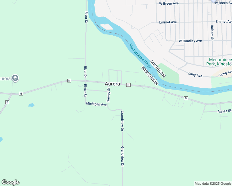 map of restaurants, bars, coffee shops, grocery stores, and more near 1938 Grandview Drive in Niagara