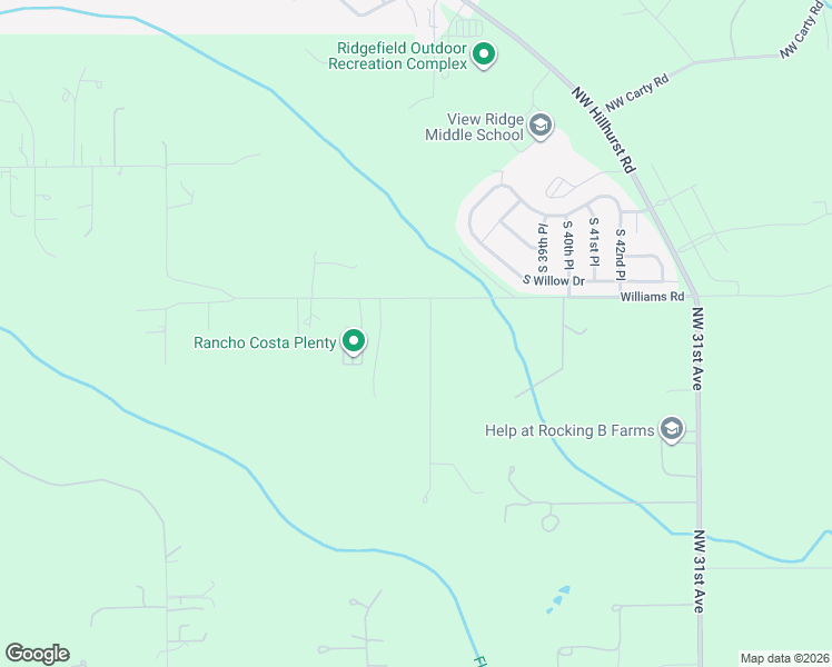 map of restaurants, bars, coffee shops, grocery stores, and more near 4107 Northwest 229th Street in Ridgefield