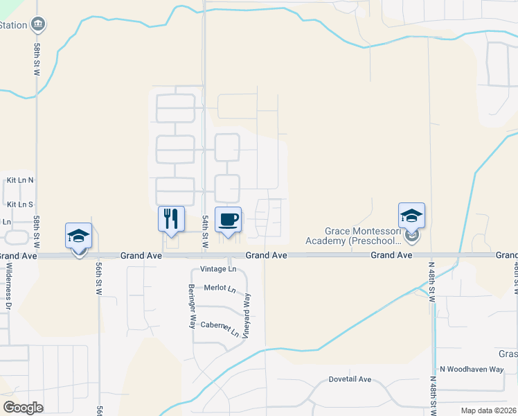 map of restaurants, bars, coffee shops, grocery stores, and more near 1623 Silver Run Trail in Billings