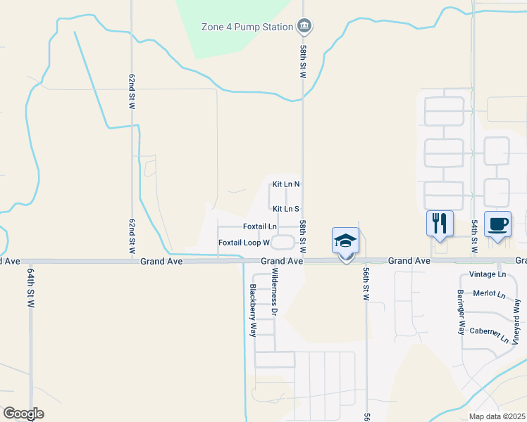 map of restaurants, bars, coffee shops, grocery stores, and more near 1512 Kit Lane West in Billings