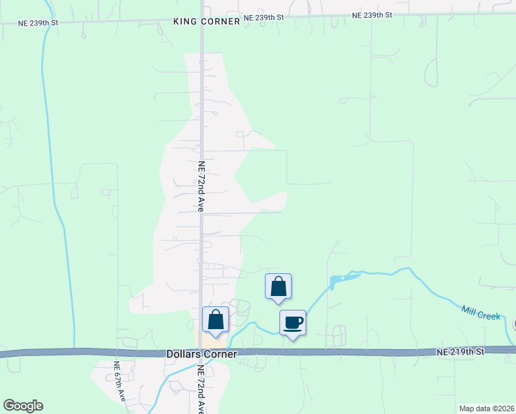 map of restaurants, bars, coffee shops, grocery stores, and more near 7508 Northeast 228th Street in Battle Ground
