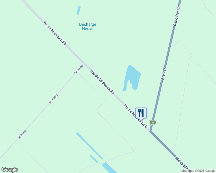 map of restaurants, bars, coffee shops, grocery stores, and more near 1524 Route de Michaudville in Saint-Jude