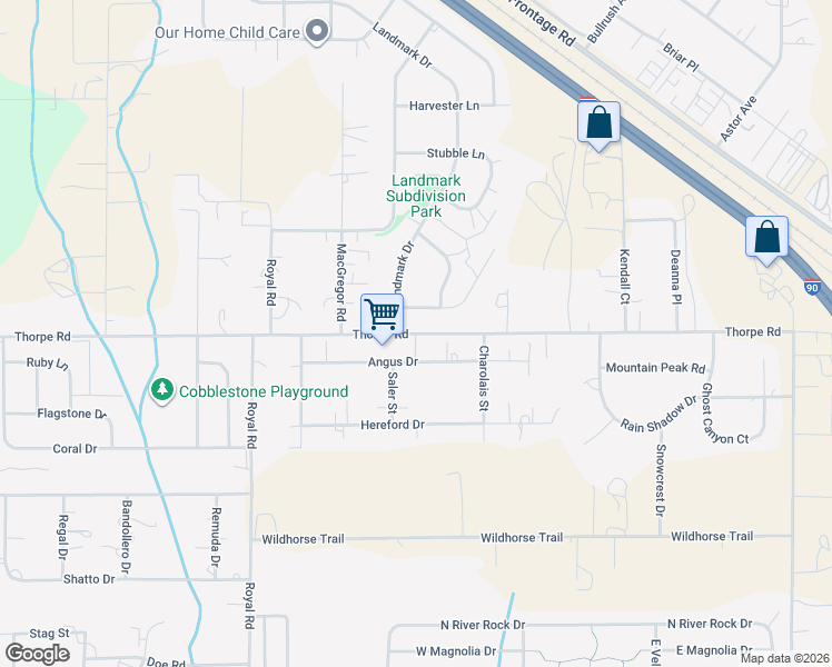 map of restaurants, bars, coffee shops, grocery stores, and more near 4012 Thorpe Road in Belgrade