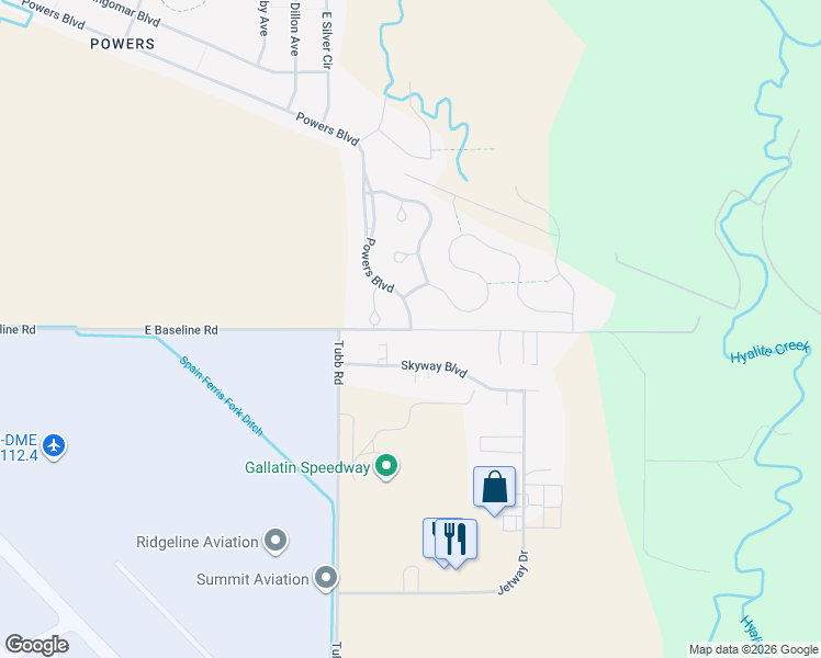 map of restaurants, bars, coffee shops, grocery stores, and more near 1699 East Baseline Road in Belgrade