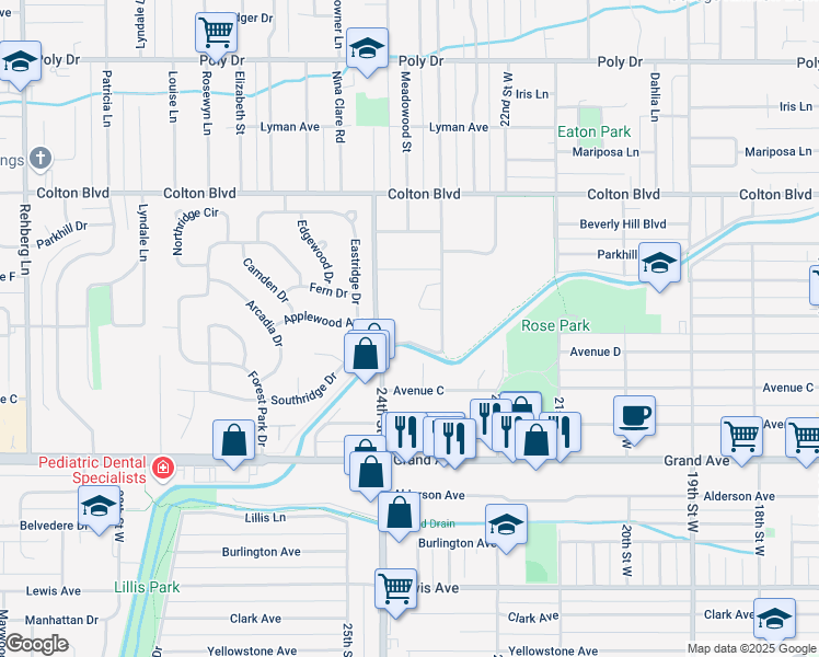 map of restaurants, bars, coffee shops, grocery stores, and more near 2351 Solomon Avenue in Billings