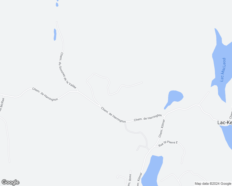 map of restaurants, bars, coffee shops, grocery stores, and more near Chemin du Sommet de la Vallée in Laurentides
