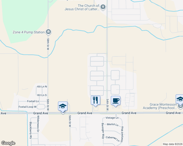 map of restaurants, bars, coffee shops, grocery stores, and more near 5428 Summerstone in Billings