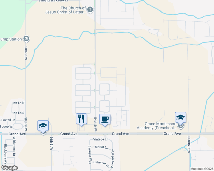 map of restaurants, bars, coffee shops, grocery stores, and more near 5312 Sundance Mountain Circle in Billings