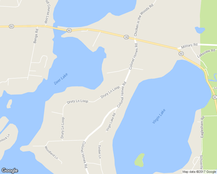 map of restaurants, bars, coffee shops, grocery stores, and more near 6873 Drury Lane Loop in Three Lakes