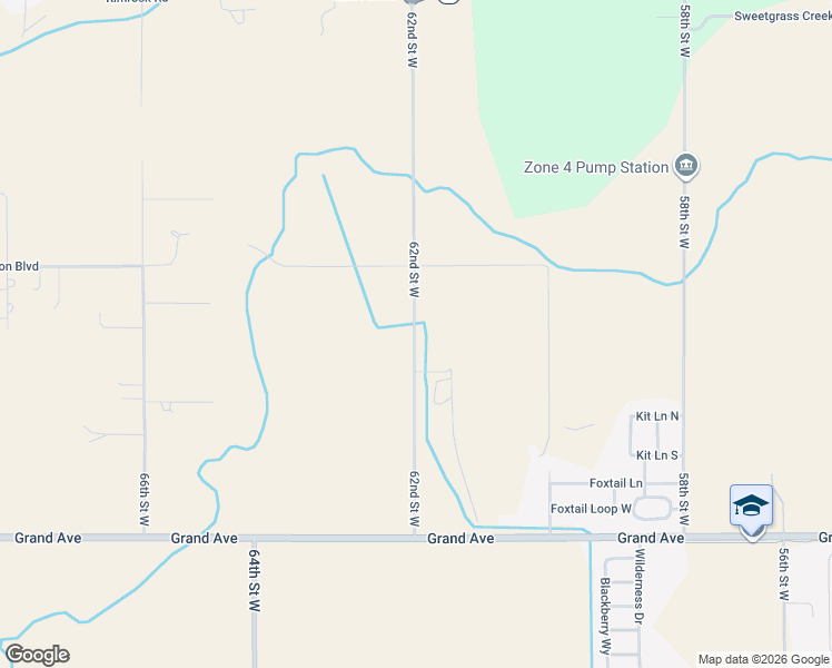 map of restaurants, bars, coffee shops, grocery stores, and more near 6350 62nd Street West in Billings