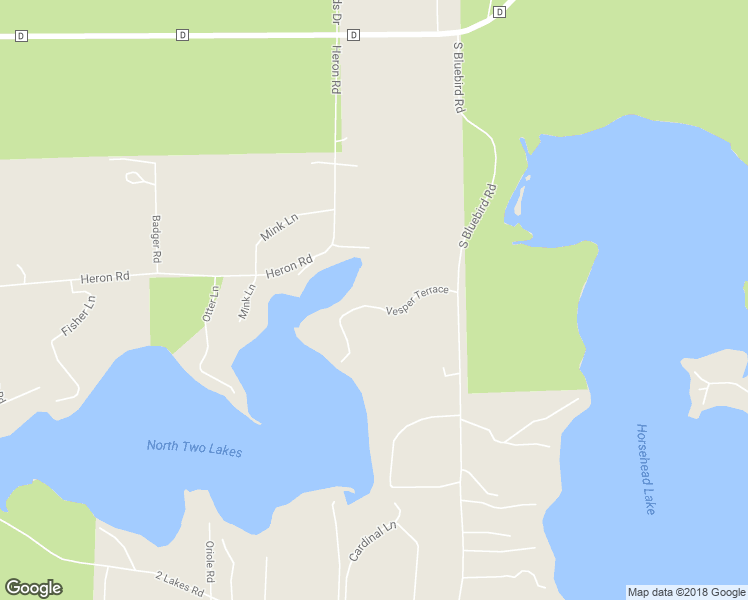 map of restaurants, bars, coffee shops, grocery stores, and more near 8008 Vesper Terrace in Lake Tomahawk