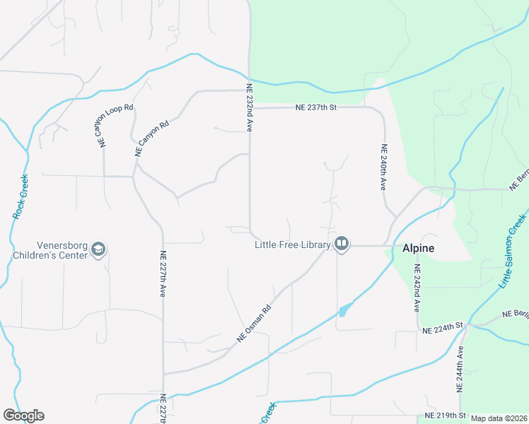 map of restaurants, bars, coffee shops, grocery stores, and more near 23404 Northeast 229th Street in Battle Ground