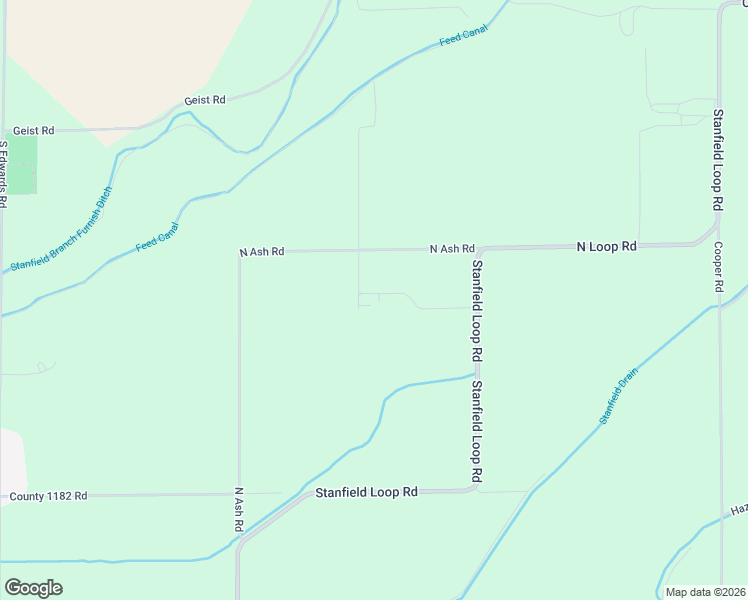 map of restaurants, bars, coffee shops, grocery stores, and more near 77853 North Ash Road in Stanfield