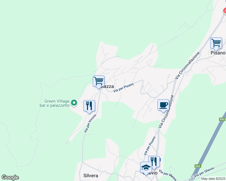 map of restaurants, bars, coffee shops, grocery stores, and more near 1 Via per Pisano in Colazza