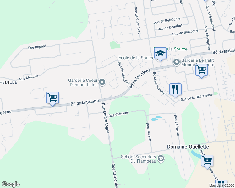 map of restaurants, bars, coffee shops, grocery stores, and more near 680 Boulevard de la Salette in Saint-Jérôme