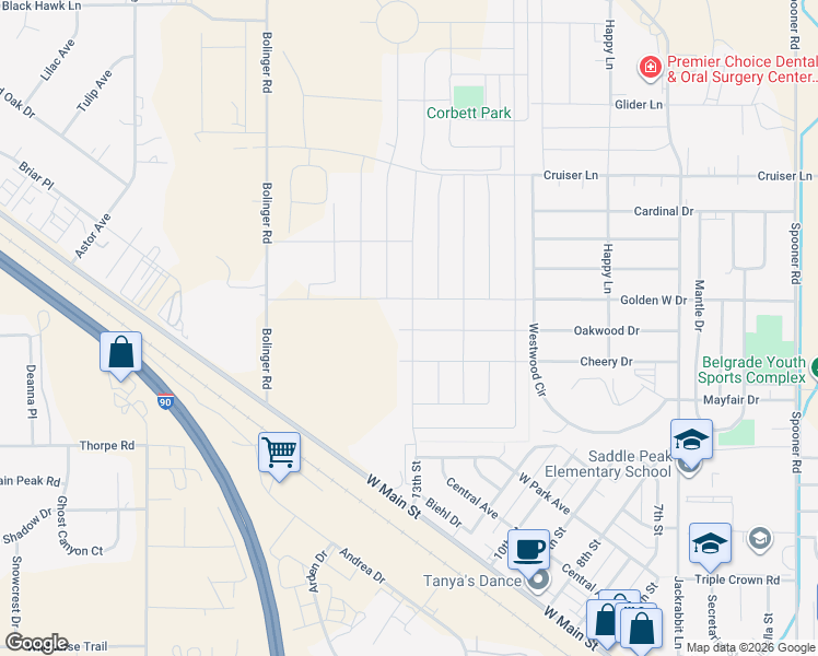 map of restaurants, bars, coffee shops, grocery stores, and more near 501 13th Street in Belgrade