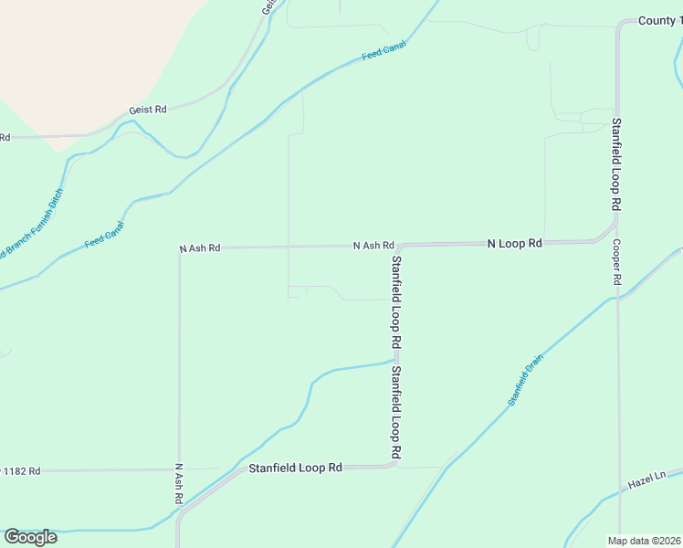 map of restaurants, bars, coffee shops, grocery stores, and more near 77853 North Ash Road in Stanfield