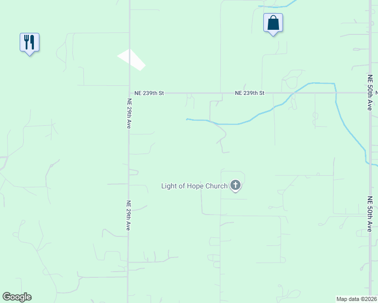 map of restaurants, bars, coffee shops, grocery stores, and more near Northeast 29th Avenue in Ridgefield