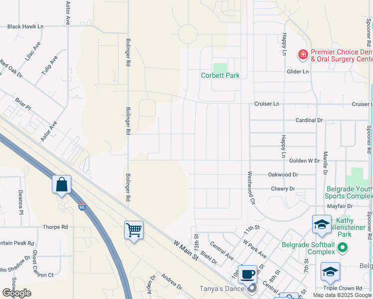 map of restaurants, bars, coffee shops, grocery stores, and more near 217 Bollinger Road in Belgrade