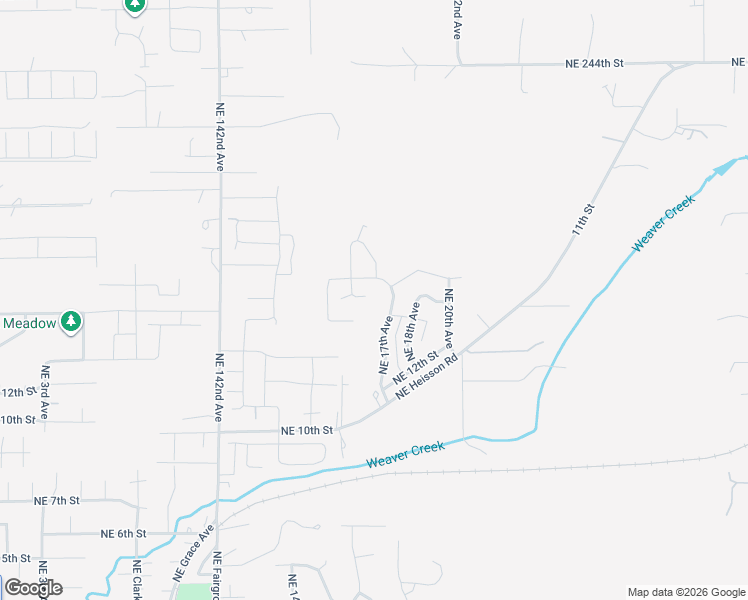 map of restaurants, bars, coffee shops, grocery stores, and more near 1600 Northeast 16th Court in Battle Ground