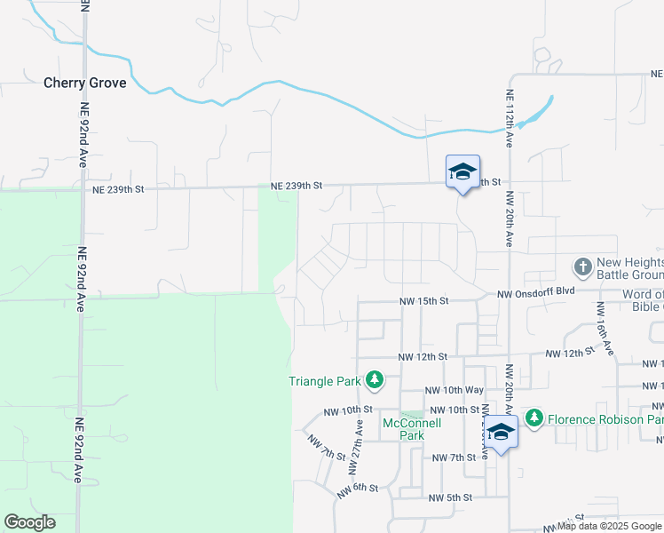 map of restaurants, bars, coffee shops, grocery stores, and more near 1502 Northwest 27th Avenue in Battle Ground