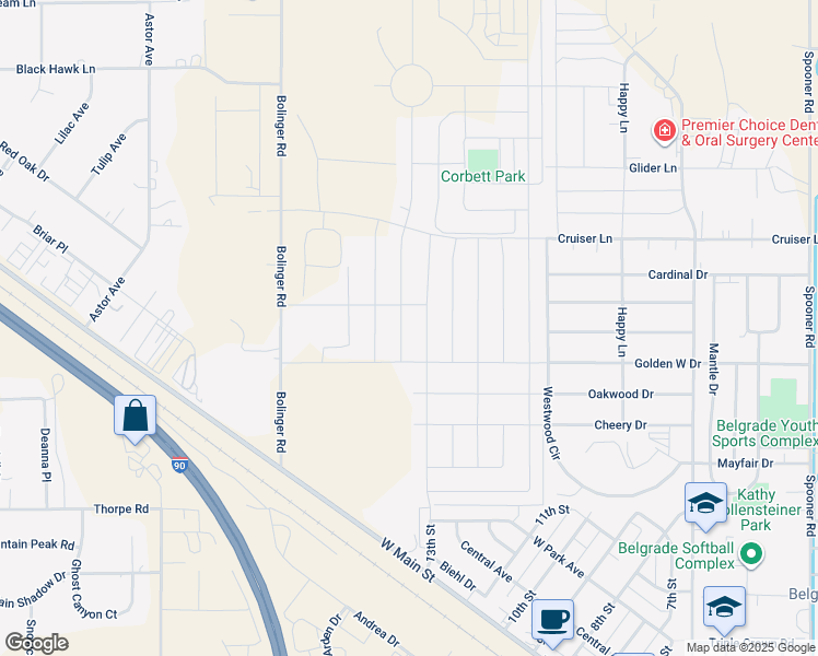 map of restaurants, bars, coffee shops, grocery stores, and more near 217 Bollinger Road in Belgrade