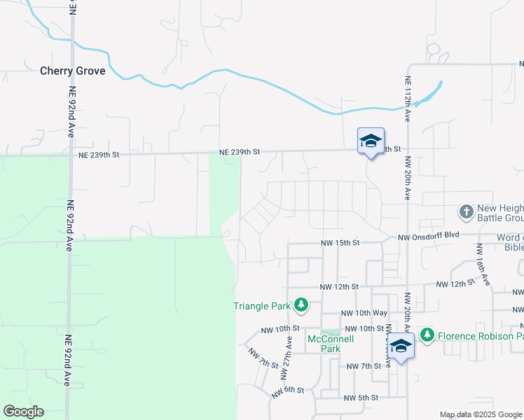 map of restaurants, bars, coffee shops, grocery stores, and more near 1420 Northwest 29th Avenue in Battle Ground