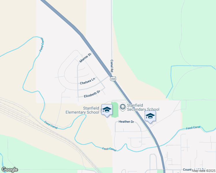 map of restaurants, bars, coffee shops, grocery stores, and more near in Stanfield