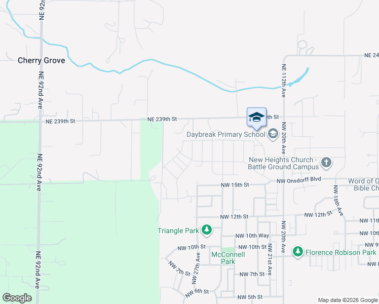 map of restaurants, bars, coffee shops, grocery stores, and more near 1710 Northwest 29th Avenue in Battle Ground