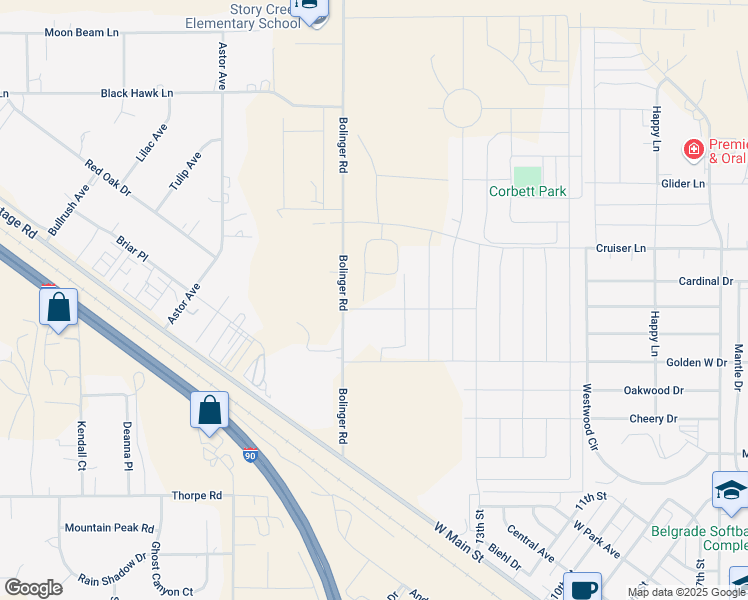 map of restaurants, bars, coffee shops, grocery stores, and more near 1808 Cruiser Lane in Belgrade