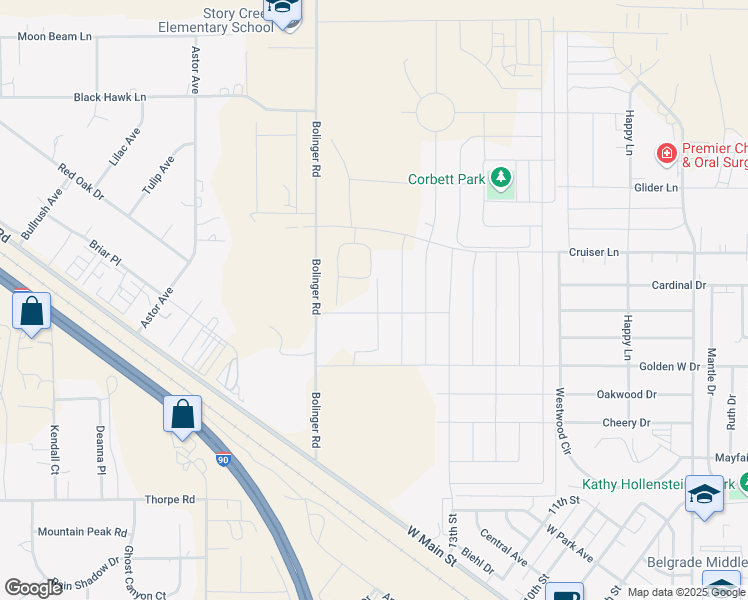map of restaurants, bars, coffee shops, grocery stores, and more near 1808 Cruiser Lane in Belgrade