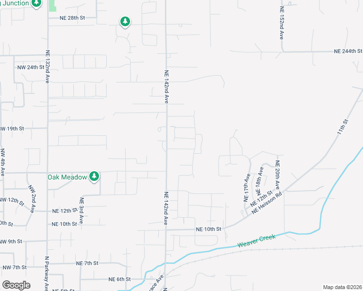 map of restaurants, bars, coffee shops, grocery stores, and more near 1136 Northeast 17th Street in Battle Ground