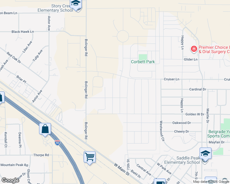 map of restaurants, bars, coffee shops, grocery stores, and more near 701 Halfpipe Street in Belgrade