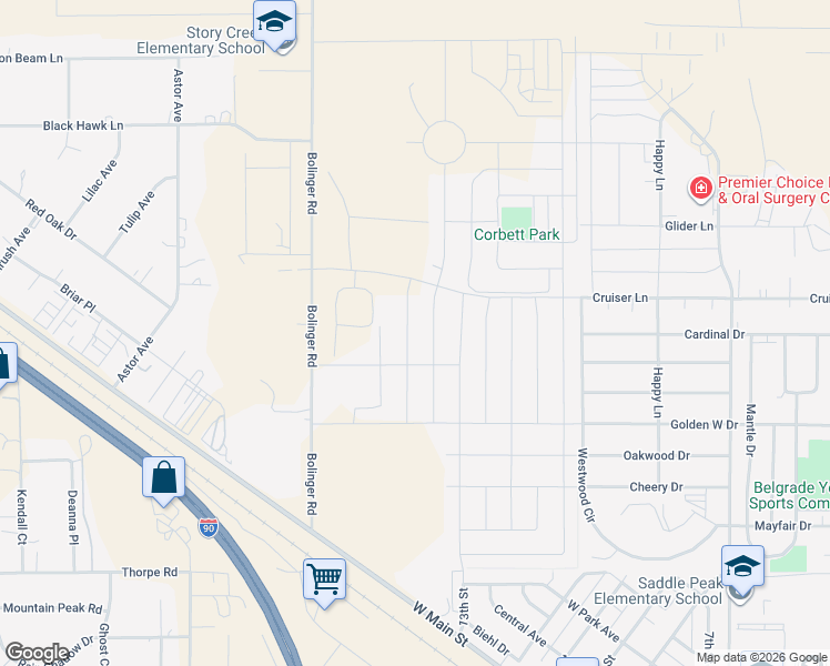 map of restaurants, bars, coffee shops, grocery stores, and more near 220-1430 Bollinger Road in Belgrade