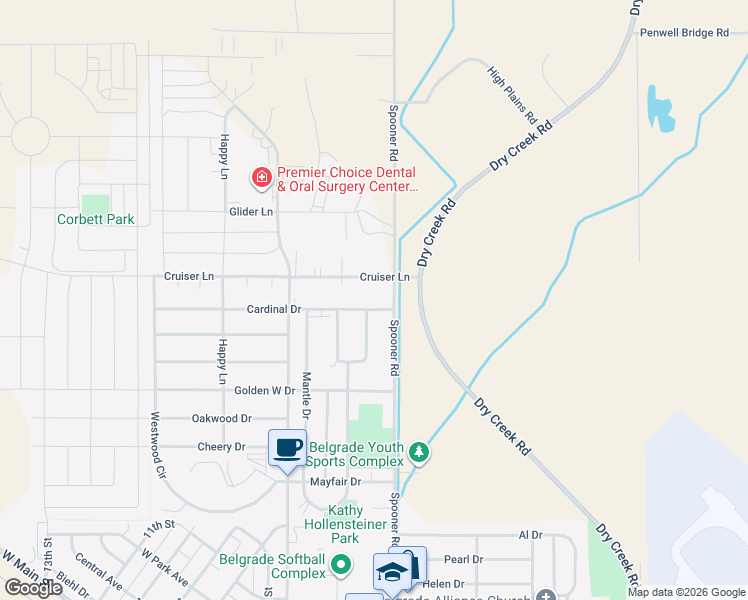 map of restaurants, bars, coffee shops, grocery stores, and more near 818 Di Maggio Drive in Belgrade