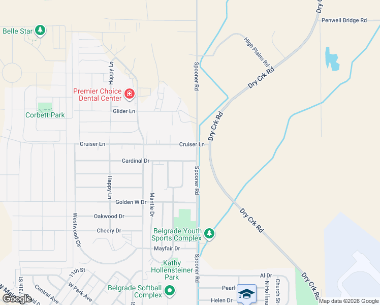 map of restaurants, bars, coffee shops, grocery stores, and more near 600 Cruiser Lane in Belgrade