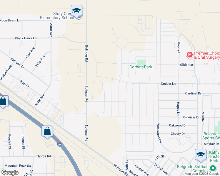 map of restaurants, bars, coffee shops, grocery stores, and more near 709 Halfpipe Street in Belgrade