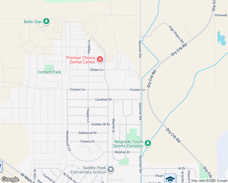 map of restaurants, bars, coffee shops, grocery stores, and more near 732 Cruiser Lane in Belgrade