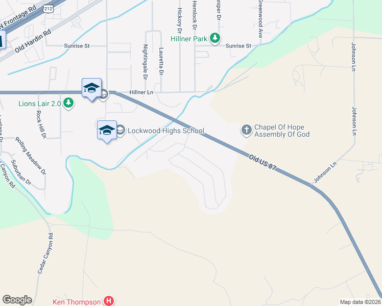 map of restaurants, bars, coffee shops, grocery stores, and more near 22224 Old U.S. 87 in Billings