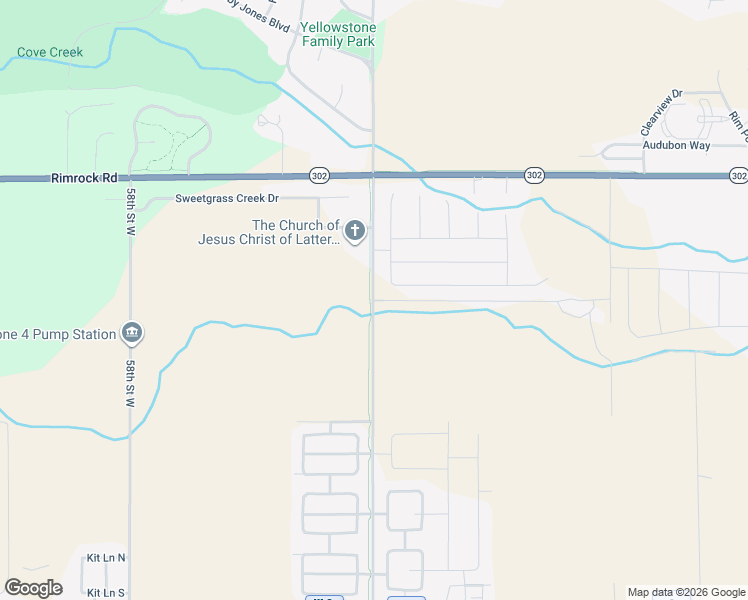 map of restaurants, bars, coffee shops, grocery stores, and more near 2529 54th Street West in Billings