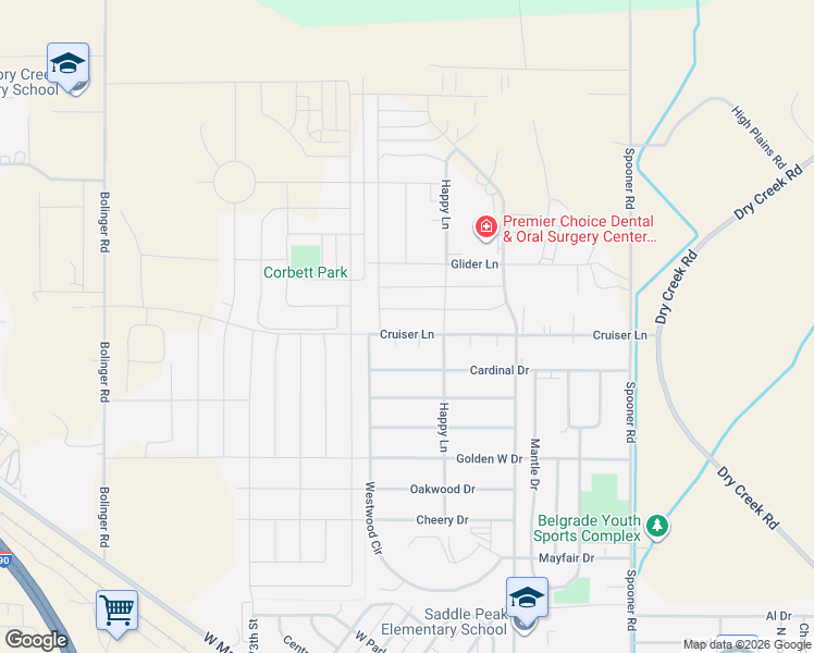 map of restaurants, bars, coffee shops, grocery stores, and more near 1307 Cruiser Lane in Belgrade