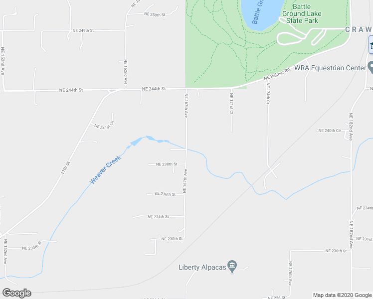 map of restaurants, bars, coffee shops, grocery stores, and more near 23899 Northeast 167th Avenue in Battle Ground